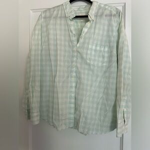 Mint green button down from gap